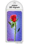 3D Magnet Rote Rose